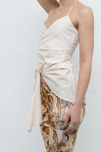 ZARA x Nude Pleated Cotton Tank (XS)