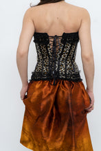 Load image into Gallery viewer, Vintage x Satin Leopard Bow Corset (XS, S)