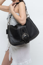 Load image into Gallery viewer, Vintage x COACH Black Leather Oversized Purse