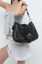 Load image into Gallery viewer, Vintage x COACH Black Leather Oversized Purse