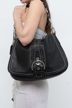 Load image into Gallery viewer, Vintage x COACH Black Leather Oversized Purse
