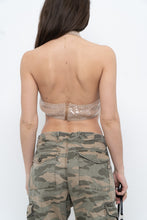 Load image into Gallery viewer, MISSGUIDED x Beige Sequin Crop (S, M)