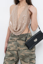 Load image into Gallery viewer, MISSGUIDED x Beige Sequin Crop (S, M)
