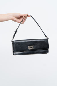 Vintage x Black Leather Small Clutch