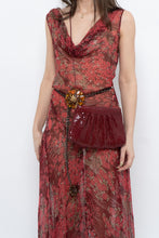 Load image into Gallery viewer, Vintage x Made in Hong Kong x Burgundy Chainlink Purse