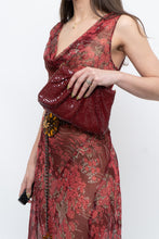 Load image into Gallery viewer, Vintage x Made in Hong Kong x Burgundy Chainlink Purse