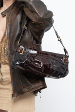 Load image into Gallery viewer, Vintage x Patent Croc Brown Purse