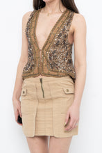 Load image into Gallery viewer, DOLLS POINT x Full Beaded Tan Vest (XS, S)