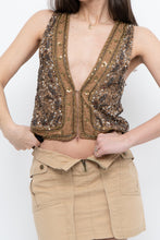 Load image into Gallery viewer, DOLLS POINT x Full Beaded Tan Vest (XS, S)