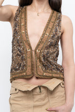 Load image into Gallery viewer, DOLLS POINT x Full Beaded Tan Vest (XS, S)