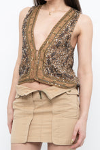 Load image into Gallery viewer, DOLLS POINT x Full Beaded Tan Vest (XS, S)