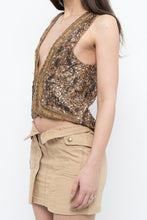 Load image into Gallery viewer, DOLLS POINT x Full Beaded Tan Vest (XS, S)