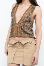 Load image into Gallery viewer, DOLLS POINT x Full Beaded Tan Vest (XS, S)