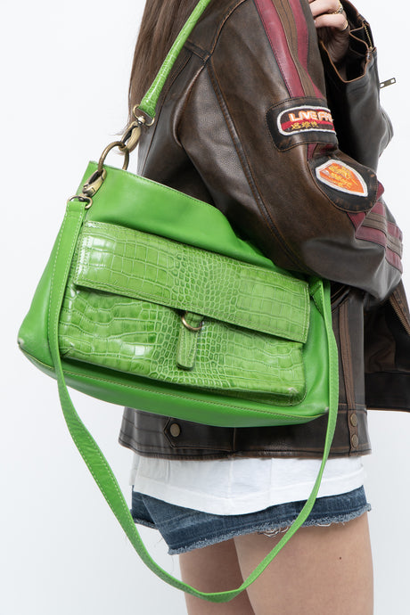 Vintage x SONDRA ROBERTS Green Leather Purse