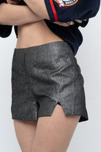 Load image into Gallery viewer, DO + BE Black Metallic Micro Shorts (M)