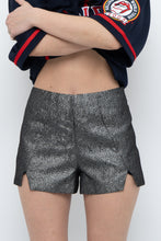 Load image into Gallery viewer, DO + BE Black Metallic Micro Shorts (M)