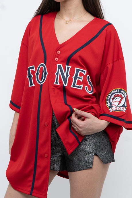 Vintage x LIQUID BLUE Red Rolling Stones Boston Jersey (S-XL)