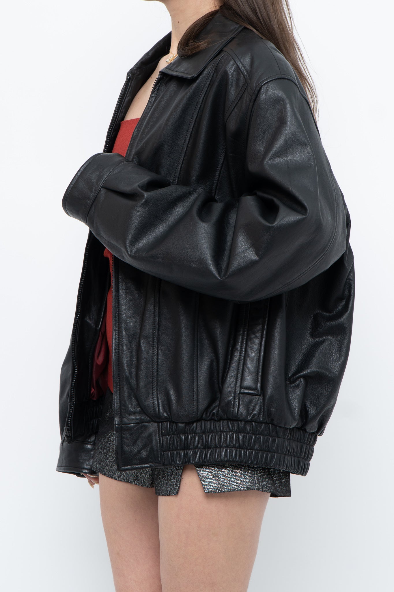 Vintage x WILSONS Black Leather Bomber (S, M)