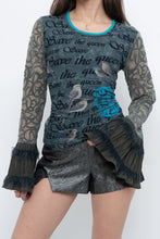 Load image into Gallery viewer, Vintage x SAVE THE QUEEN Blue Mesh Long Sleeve (M, L)