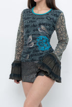 Load image into Gallery viewer, Vintage x SAVE THE QUEEN Blue Mesh Long Sleeve (M, L)