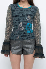 Load image into Gallery viewer, Vintage x SAVE THE QUEEN Blue Mesh Long Sleeve (M, L)