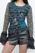 Load image into Gallery viewer, Vintage x SAVE THE QUEEN Blue Mesh Long Sleeve (M, L)