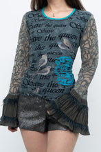 Load image into Gallery viewer, Vintage x SAVE THE QUEEN Blue Mesh Long Sleeve (M, L)