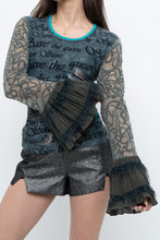 Load image into Gallery viewer, Vintage x SAVE THE QUEEN Blue Mesh Long Sleeve (M, L)