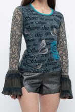 Load image into Gallery viewer, Vintage x SAVE THE QUEEN Blue Mesh Long Sleeve (M, L)