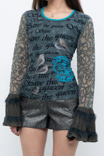 Load image into Gallery viewer, Vintage x SAVE THE QUEEN Blue Mesh Long Sleeve (M, L)