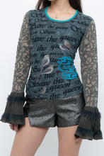 Load image into Gallery viewer, Vintage x SAVE THE QUEEN Blue Mesh Long Sleeve (M, L)