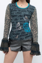 Load image into Gallery viewer, Vintage x SAVE THE QUEEN Blue Mesh Long Sleeve (M, L)