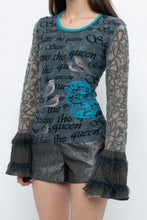Load image into Gallery viewer, Vintage x SAVE THE QUEEN Blue Mesh Long Sleeve (M, L)