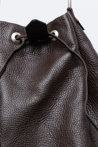 Vintage x PORSCHE DESIGN Brown Pebble Leather Bucket Purse