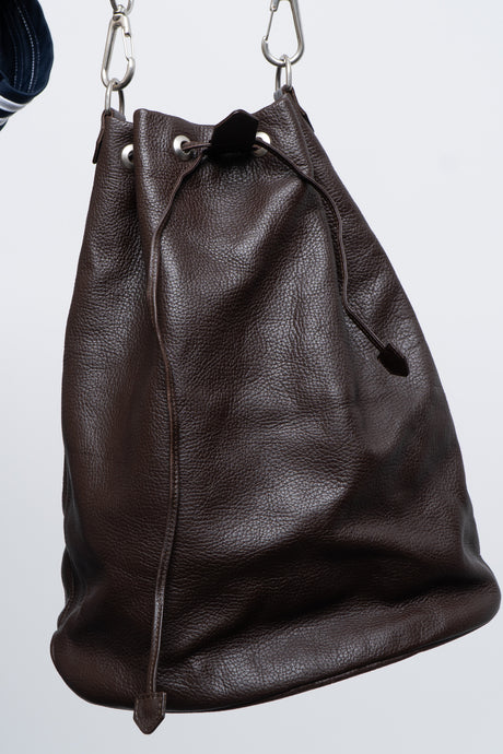 Vintage x PORSCHE DESIGN Brown Pebble Leather Bucket Purse