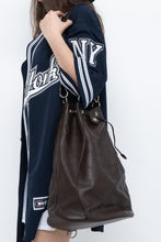 Load image into Gallery viewer, Vintage x PORSCHE DESIGN Brown Pebble Leather Bucket Purse