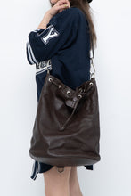 Load image into Gallery viewer, Vintage x PORSCHE DESIGN Brown Pebble Leather Bucket Purse