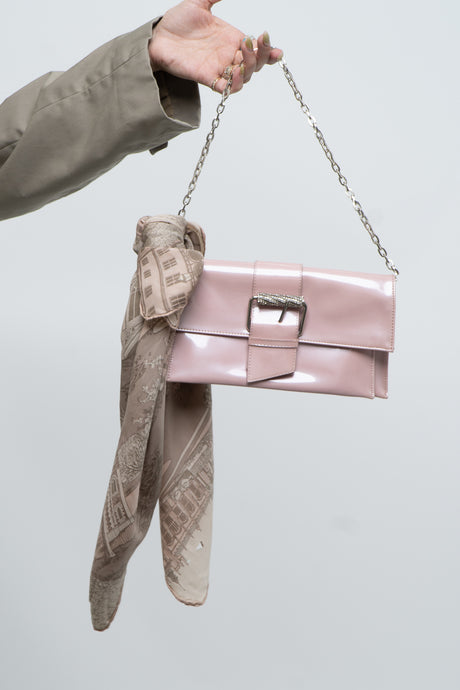 Vintage x KENNETH COLE Pink Patent Embellished Purse