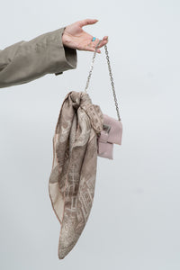 Vintage x Streetscape Baby Pink Silk Scarf