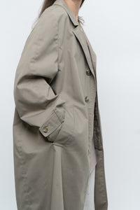 Vintage x Beige Cotton Mid-length Trench (M, L)