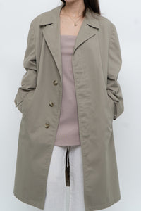 Vintage x Beige Cotton Mid-length Trench (M, L)