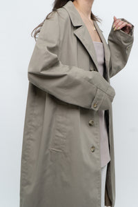 Vintage x Beige Cotton Mid-length Trench (M, L)