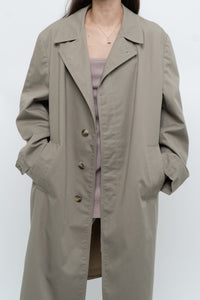 Vintage x Beige Cotton Mid-length Trench (M, L)