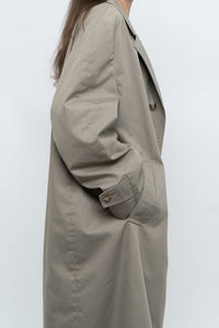 Vintage x Beige Cotton Mid-length Trench (M, L)