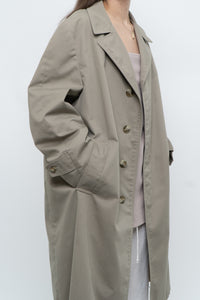 Vintage x Beige Cotton Mid-length Trench (M, L)