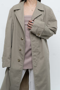 Vintage x Beige Cotton Mid-length Trench (M, L)