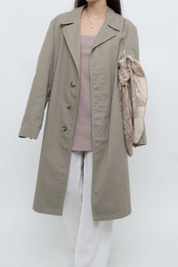 Vintage x Beige Cotton Mid-length Trench (M, L)