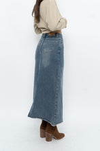 Load image into Gallery viewer, Modern x Midwash Panelled Fray Denim Maxi Skirt (XXS, XS)