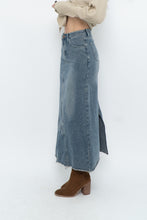 Load image into Gallery viewer, Modern x Midwash Panelled Fray Denim Maxi Skirt (XXS, XS)