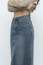 Load image into Gallery viewer, Modern x Midwash Panelled Fray Denim Maxi Skirt (XXS, XS)